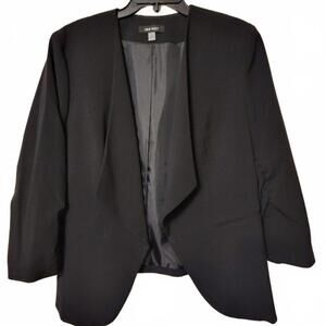 Nine West black lined blazer size 12 gathered sleeve
